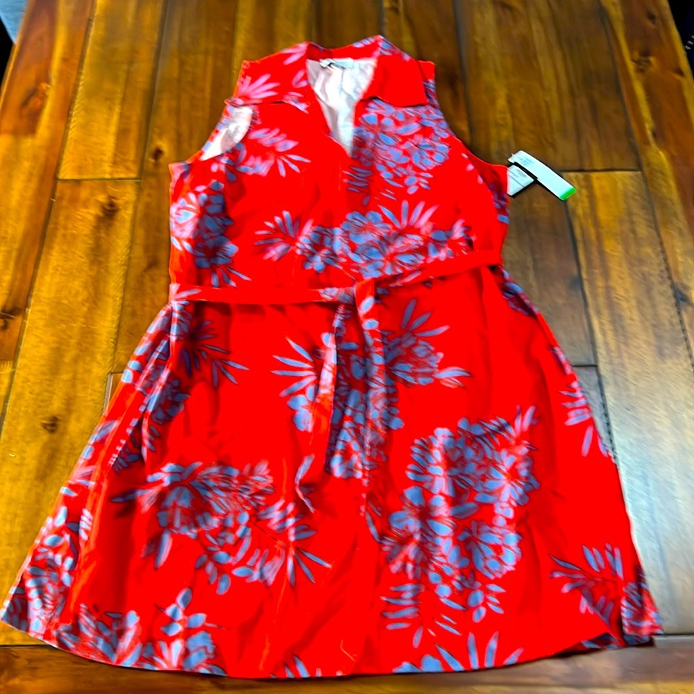 Linen printed Dress, NWT size L